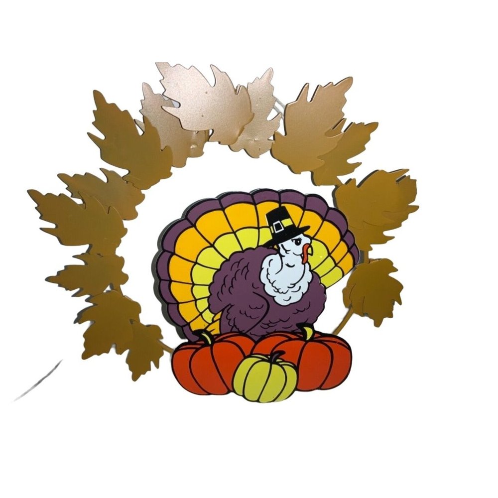 Thanksgiving Turkey wreath Metal Wall Decor